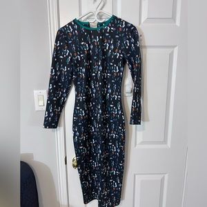 Ted Baker Dress, beautiful pattern midi dress/bodycon